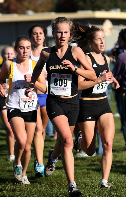 NCS XC D3 Girls-089.JPG - 2009 North Coast Section Cross Country Championships, Hayward High School, Hayward, California
